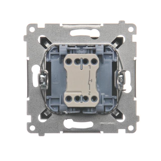 Simon 54 Przycisk pojedynczy rozwierny bez piktogramu 10A szybkozłączka antracyt