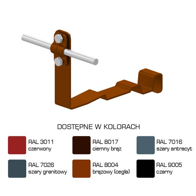 Uchwyt dachowy profilowany prosty Z-śr. WZÓR 22 H=10cm /La / AN-25U/La / E464300 AN-KOM