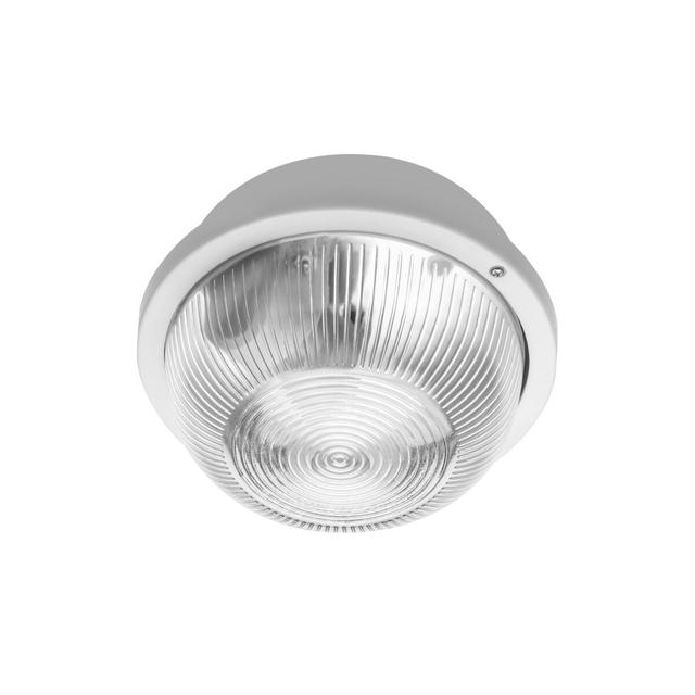 OPRAWA KANAŁOWA IBIZA, OKRĄGŁA, MAX. 60W, E27, KORPUS BIAŁY ABS, KLOSZ SZKLANY, IP44