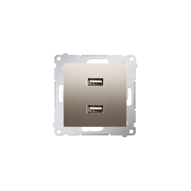 Simon 54 Ładowarka 2 x USB 2.1 A 5V DC 230V złoty mat DC2USB.01/44 KONTAKT