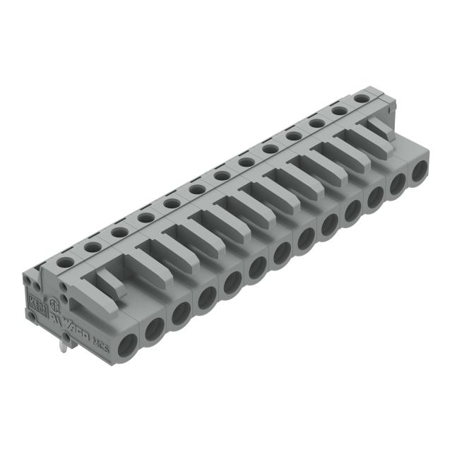 MCS-MIDI Classic gniazdo kątowe 13-bieg. szare raster 5 mm /25szt./ WAGO