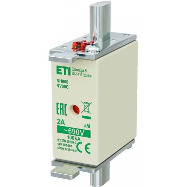 Wkładka topikowa NH silnikowa KOMBI NH000 WT-00C aM 2A 690V 004181401 ETI