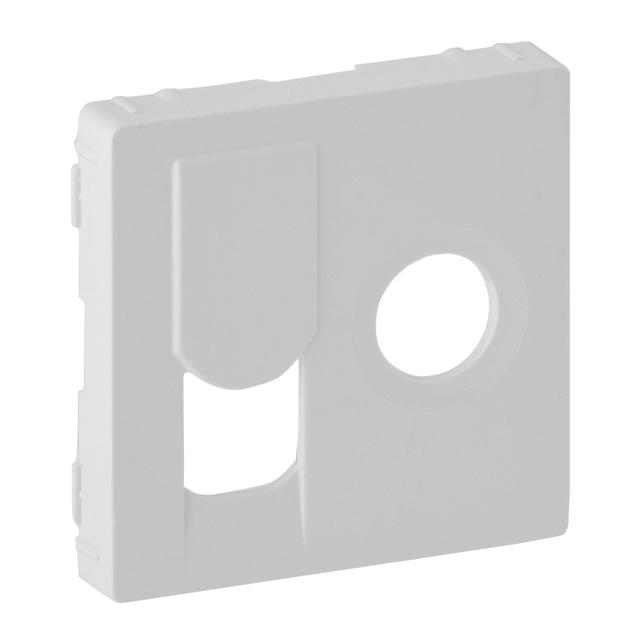 VALENA LIFE PLAKIETKA GNIAZDA MĘSKIEGO TV + RJ45 BIAŁA, Legrand