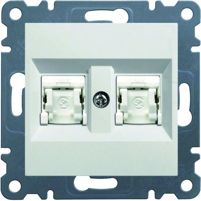 lumina Gniazdo komputerowe podwójne RJ45 kat.5e FTP biały WL2140 HAGER