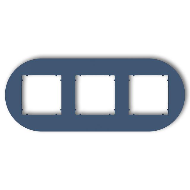 MINI Ramka potrójna okrągła z tworzywa navy blue 64MRTO-3 KARLIK