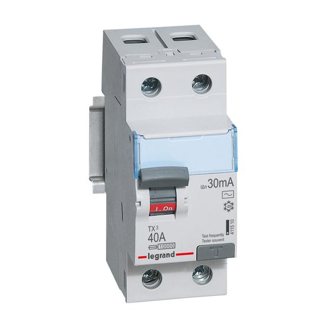 WYŁĄCZNIK RÓŻNICOWOPRĄDOWY P 302 2P 40A 30MA TYP AC SERII TX3, Legrand