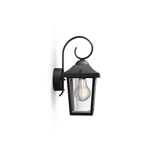 Buzzard wall lantern black 1x60W 230V