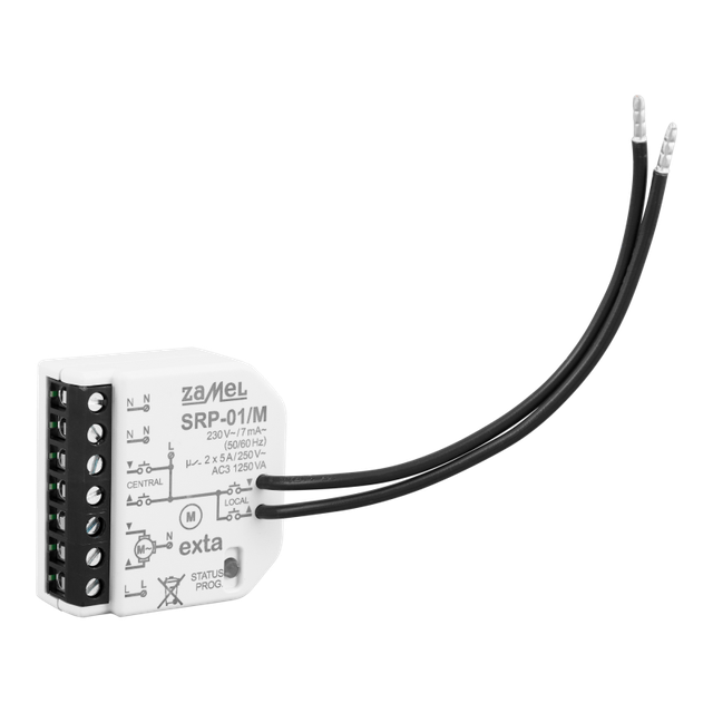 STEROWNIK ROLET DOPUSZKOWY PRZEWODOWY MINIATUROWY TYP: SRP-01/M