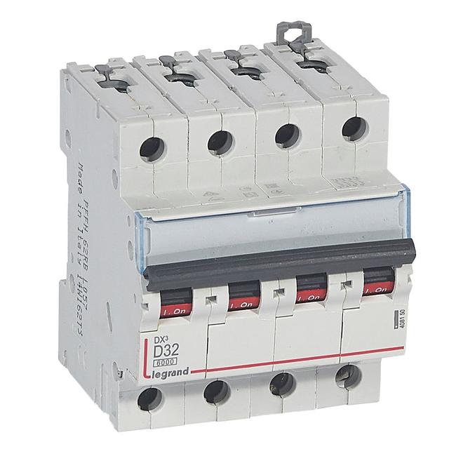 Wyłącznik Nadprądowy S 304 4P D32A 6kA DX3 408150 LEGRAND
