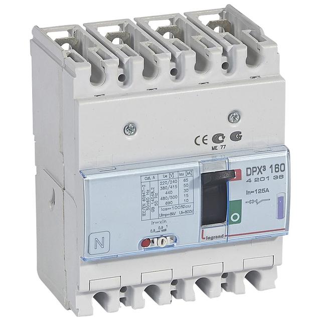 Wyłącznik DPX3 160 4P 125A 50Ka 420136 LEGRAND