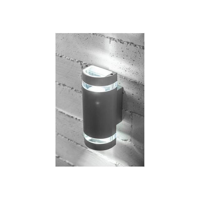 OPRAWA ŚCIENNA DWUKIERUNKOWA SILVA, GU10, MAX. 50W, IP54, AC220-240V, 50/60HZ, SZARA
