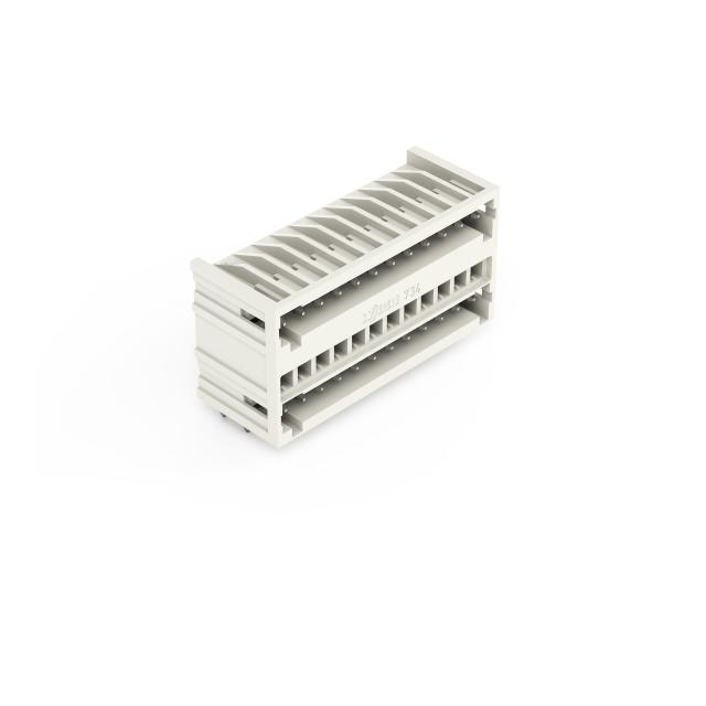 MCS-MINI dwupiętrowy wtyk 2 x 12 bieg. j-szary raster 3,5 mm /50szt./ WAGO