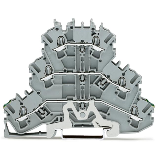 TOPJOBS złączka 3-piętrowa 2,5 mm2 PE/L/L szara