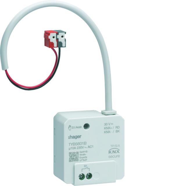 KNX e/s secure Sterownik załączający 1-krotny, podtynkowy, 10 A TYBS601B HAGER