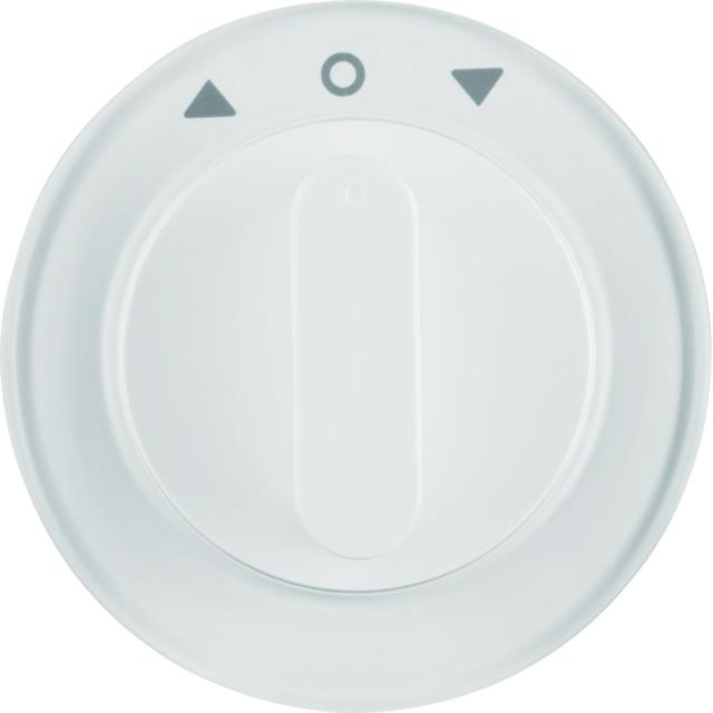 R.x Płytka czołowa z pokrętłem do łącznika żaluzjowego obrotowego, biały