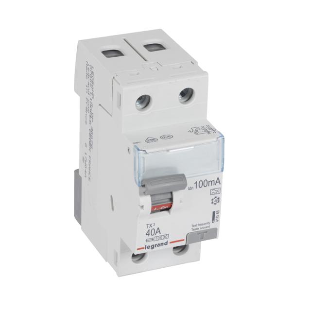 Wyłącznik Różnicowoprądowy P 302 2P 40A 100Ma Typa TX3 411565 LEGRAND