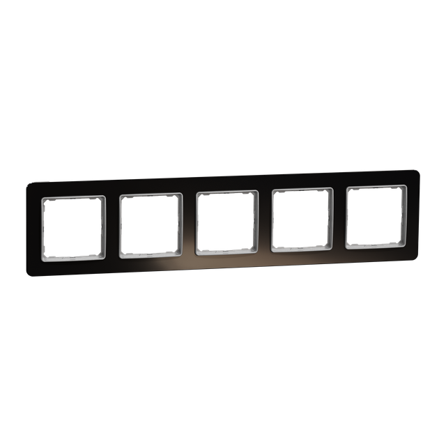 Sedna Design & Elements Ramka pięciokrotna szkło czarne efekt szkła SDD361805 SCHNEIDER