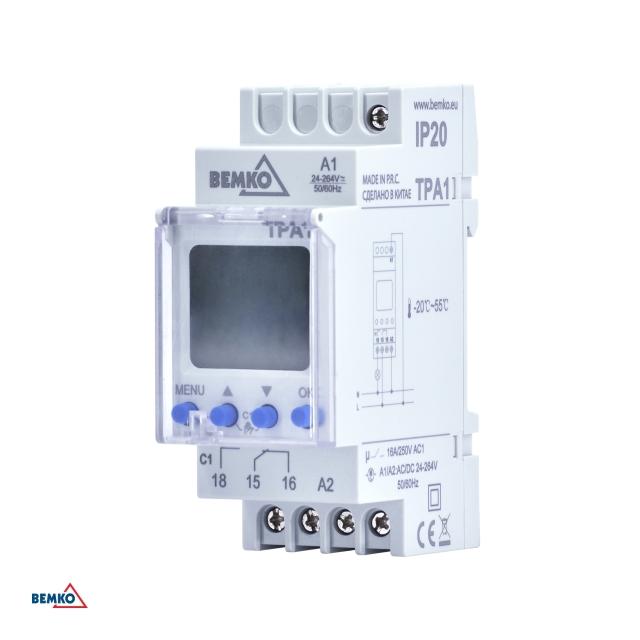 PROGRAMATOR CZASOWY ASTRONOMICZNY JEDNOKANAŁOWY 24-264 VAC/DC