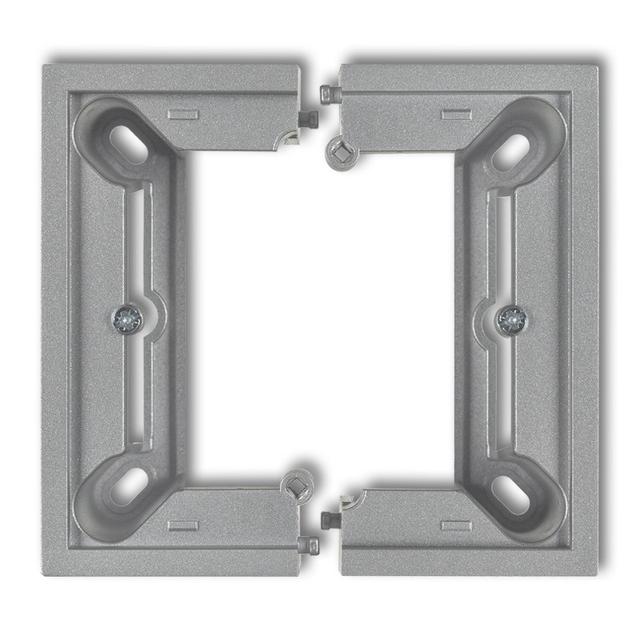 DECO / MINI Puszka natynkowa pojedyncza, składana DECO, MINI srebrny metalik 7DPU-1 KARLIK