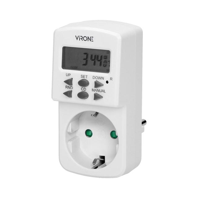 Elektroniczny programator czasowy, MINI, 1800W, 8A, 10 programów, wersja Schuko DT-2(GS) ORNO