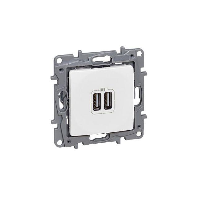 Niloe/Niloe Selection Podwójne Gniazdo Ładowania Usb 5V 2400 Ma Białe 764594 LEGRAND