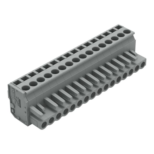 kątowy wtyk sprężynowy raster 5 mm 16-torowy /25szt./ WAGO