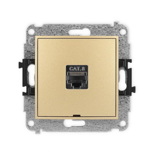 ICON Mechanizm gniazda komputerowego pojedynczego 1xRJ45, kat. 8, ekranowany, 8-stykowy, bez pola op