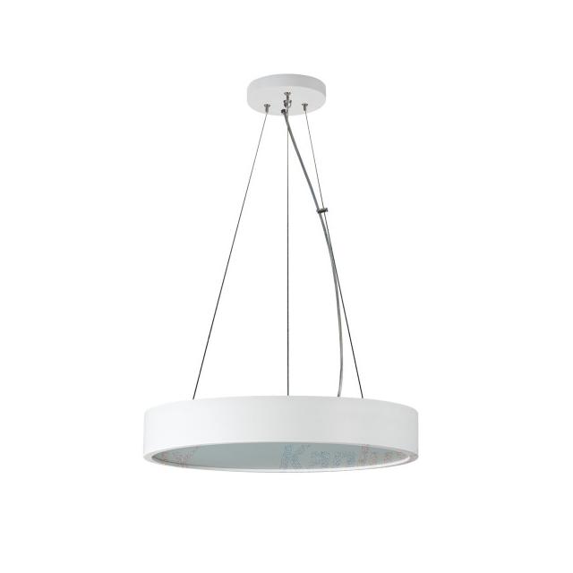 JASMIN C 470-W/M Plafoniera drewniana wisząca JASMIN C 470-W/M okrągła 47cm kolor biały mat 3XE27 KA