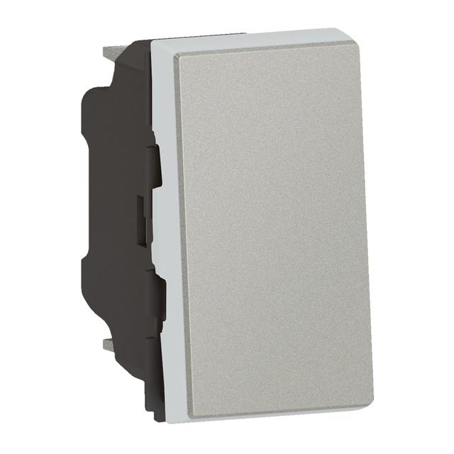 MOSAIC ŁĄCZNIK JEDNOBIEGUNOWY/SCHODOWY - 1 MODUŁ ALUMINIUM 10AX-250V~, Legrand