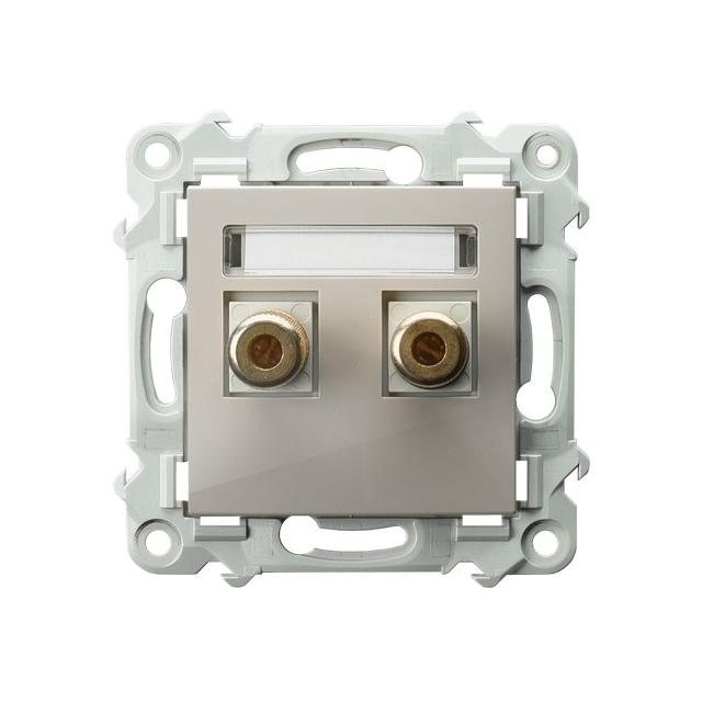 SZAFIR Gniazdo głośnikowe pojedyncze - kolor kaszmirowy beż