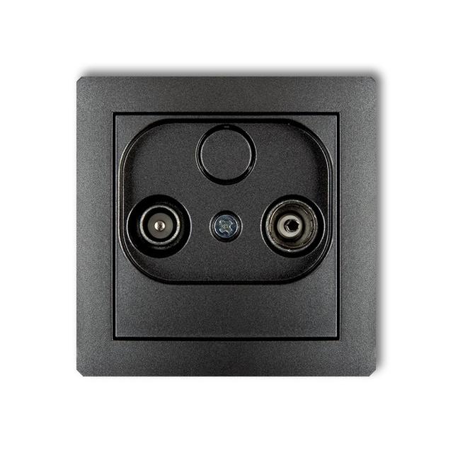 DECO Mechanizm gniazda abonenckiego RTV końcowego 2dB grafitowy