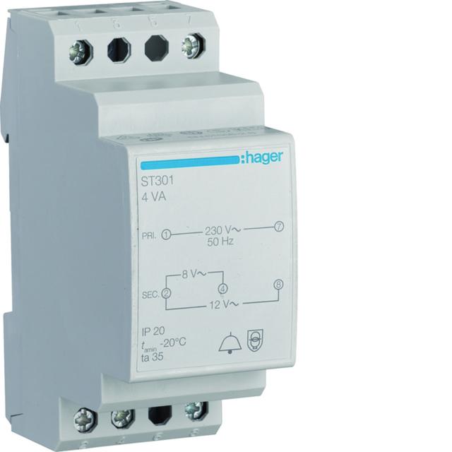 Transformator dzwonkowy 230/8-12VAC 4VA ST301 HAGER