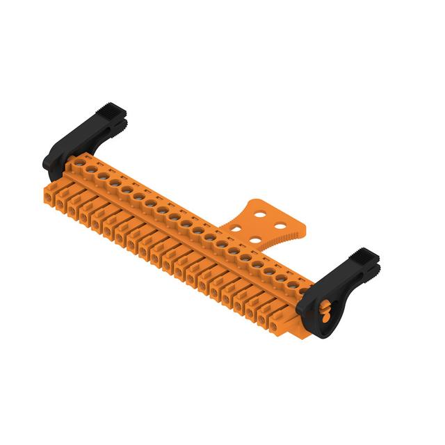 BCZ 3.81/20/180LRZE SN OR BX Wtyk PCB (złącze wiązki), 3.81 mm, Liczba biegunów: 20, Przyłącze z jarzmem /50szt./ 1236970000 WEIDMÜLLER