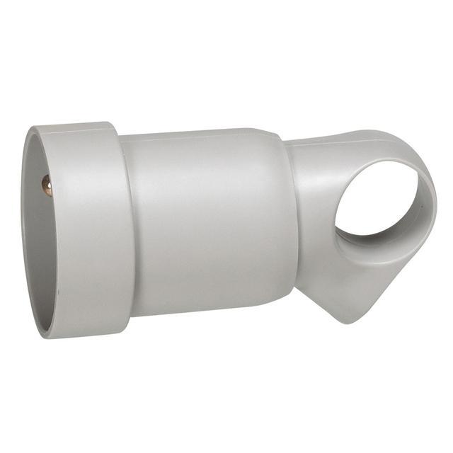 GNIAZDO WTYCZKOWE PRZENOŚNE 2P+Z - 16 A - PLASTIKOWE - SZARE- Z PIERŚCIENIEM, Legrand