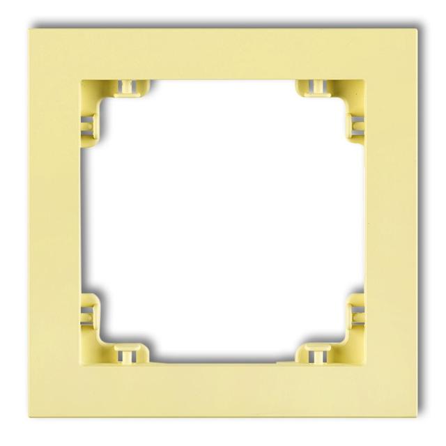 DECO Ramka uniwersalna pojedyncza z tworzywa DECO Pastel Matt kanarkowa