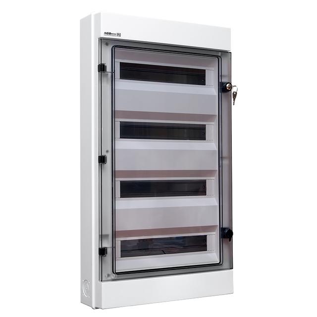 Rozdzielnica hermetyczna natynkowa 4x18 IP65 500VAC/1000VDC RH-72/4Z z zamkiem 36.174 OPATÓWEK
