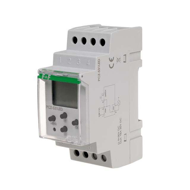 Zegar sterujący programowalny tygodniowy z wyjściem sterującym LED PCZ-531LED F&F