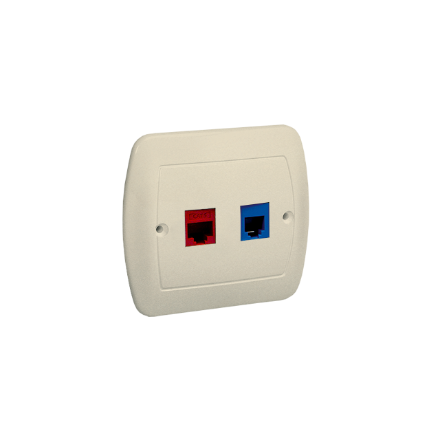 Simon Akord Gniazdo telefoniczne RJ12+komputerowe RJ45 kategoria 5 dla RJ45. Montaż do puszki na wkr