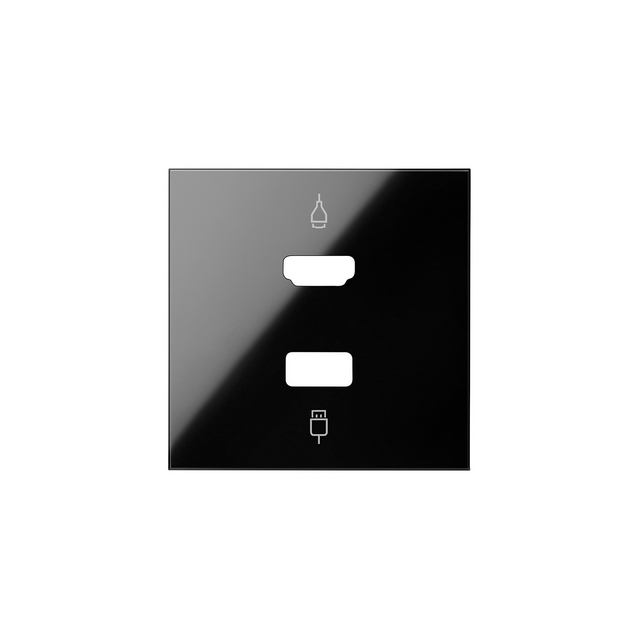 Simon 100 Pokrywa do gniazda HDMI+ USB czarny 10001095-138 KONTAKT