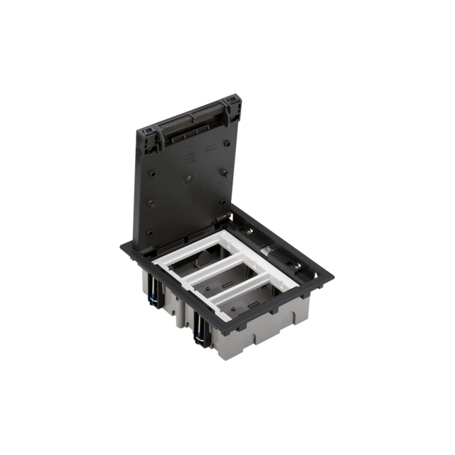 Simon Connect Puszka podłogowa S500 3-modułowa 6x K45 gł. 70mm szary grafit