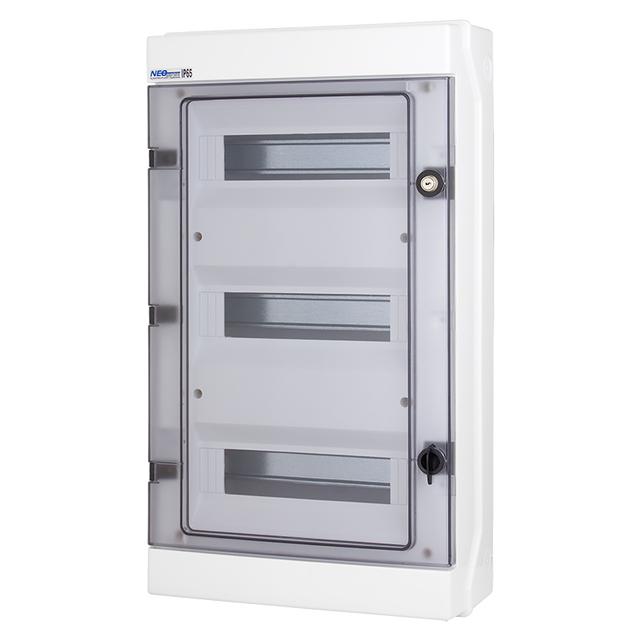Rozdzielnica hermetyczna natynkowa 3x12 IP65 500VAC/1000VDC RH-36/3Z (z zamkiem)  36.144 OPATÓWEK
