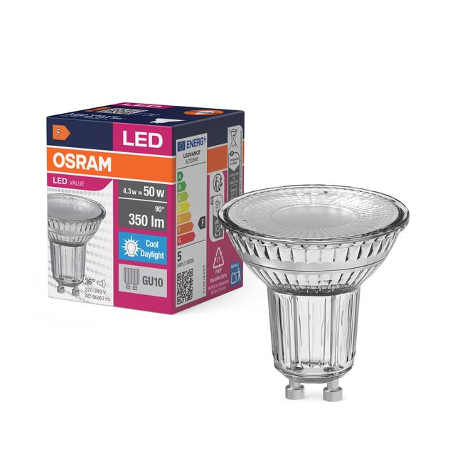 Żarówka LED VALUE PAR16 50 36st 4,3W/865 GU10 4058075817715 LEDVANCE