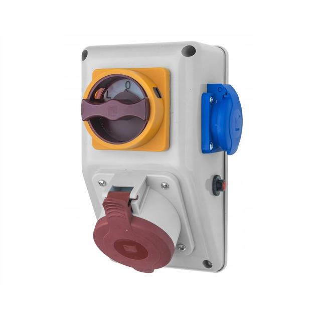 Rozdzielnica R-BOX KOMPAKT 1x32A/4p, 1x250V, wył. L/P