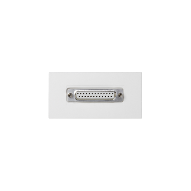 Simon Connect Płytka 90x45mm (2xK45) złącza LPT (D-Sub 25) + wkład czysta biel K104A/9 KONTAKT