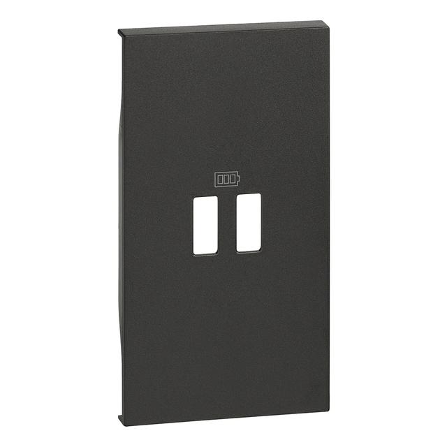 Living Now - Plakietka Ładowarki Usb - 2 Moduły - Czerń Bticino KG12C LEGRAND