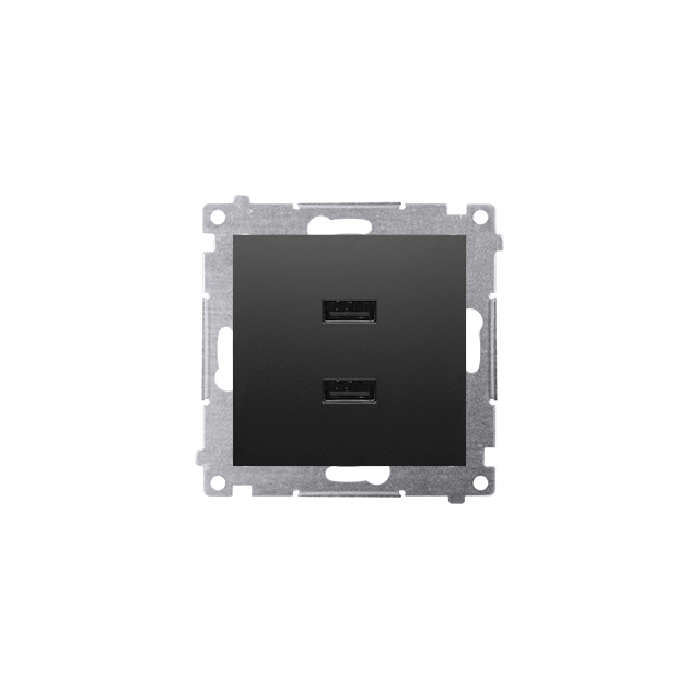 Simon 54 Ładowarka 2 x USB 2.1 A 5V DC 230V czarny DC2USB.01/49 KONTAKT