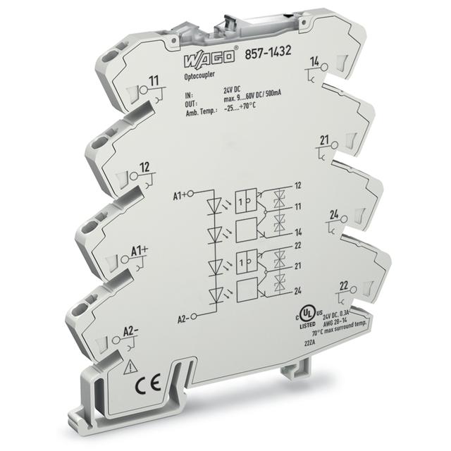 JUMPFLEX optoseparator 24V DC / 2p 24V DC 0,5A WAGO
