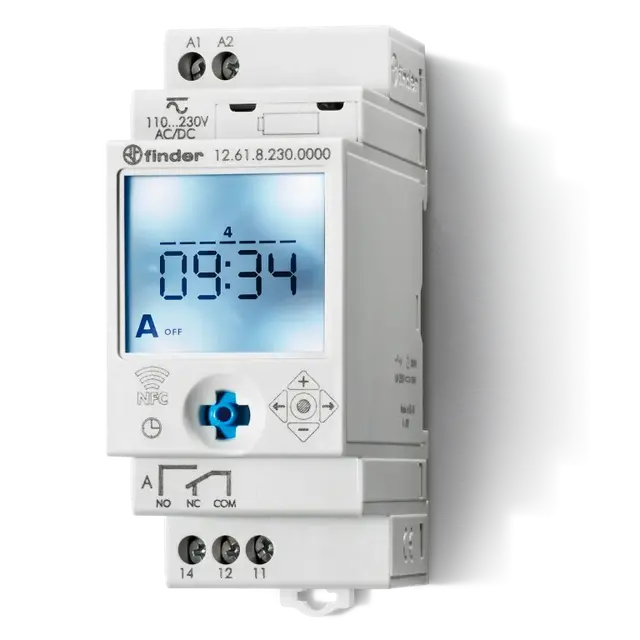 Zegar sterujący 1 P; 16A; 12…24V AC/DC; NFC; tygodniowy