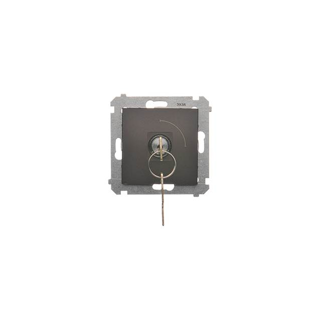 Łącznik na kluczyk pojedynczy jednobiegunowy 2 pozycyjny /0-I/ styk 1Z 5A 250V DW1K.01/46 KONTAKT
