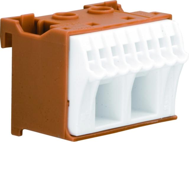 QuickConnect Blok samozacisków fazowy brązowy 2x16+8x4mm2 szer. 45mm KN10P HAGER